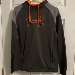 Under Armour Black Hoodie with Orange Highlights